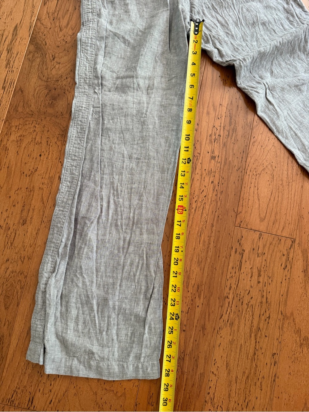 Athleta Light Gray Drawstring Linen Pant - Picture 6 of 6